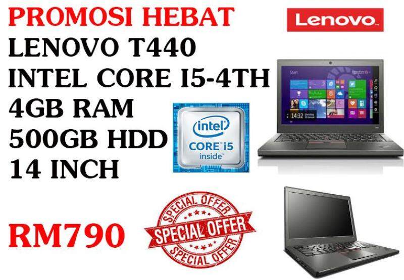 LENOVO T440 INTEL CORE I5-4300u 4GB RAM 500GB SSD 14 INCH Malaysia