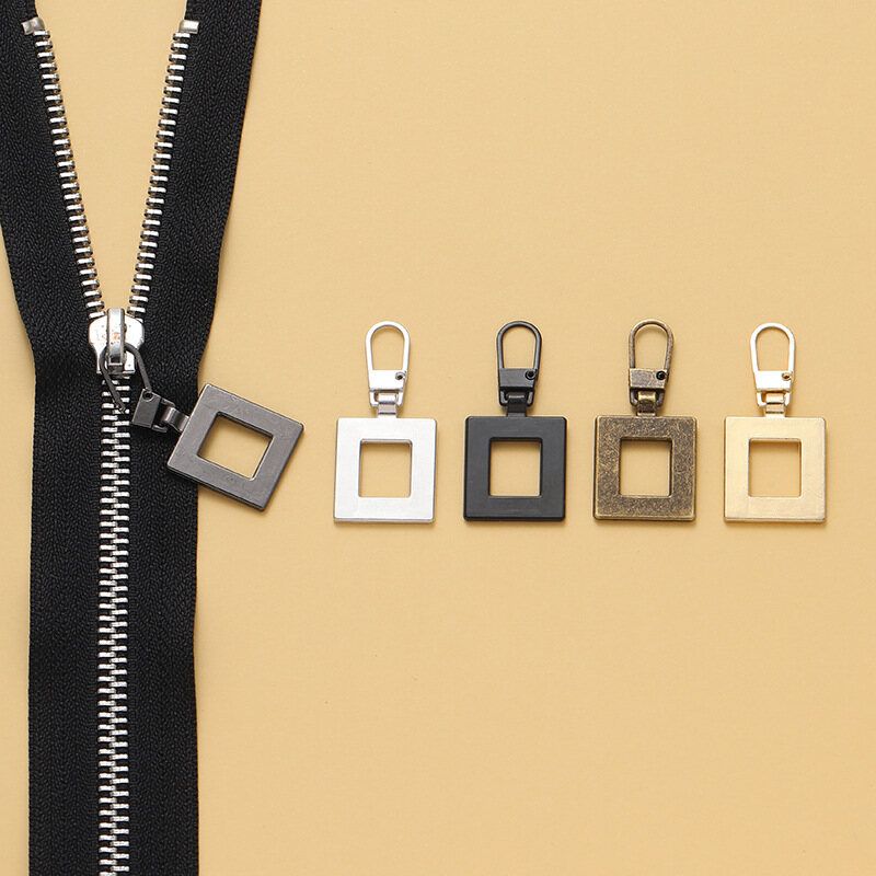 Easy To Use Electroplating Process Not Easy To Loosen Removable Zipper Head Pulling Accessories Metal Zipper Head