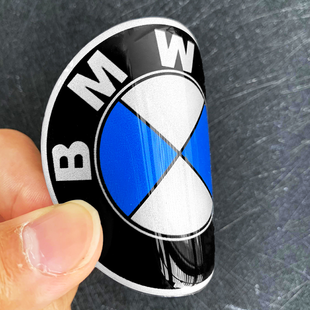 2 Chiếc Phụ Kiện BMW Logo BMW Độ Xe Máy Miếng Dán Đầu Trang Trí Đuôi Miếng Dán Tròn 3D Resin Gel Logo Xe Hơi
