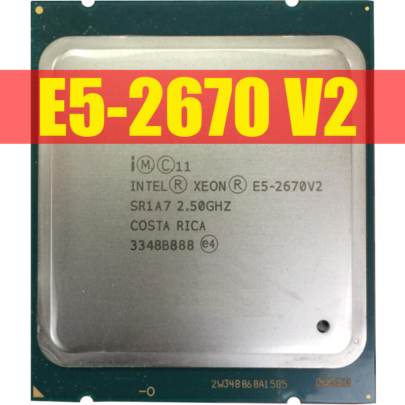 In xeon serv processor e5 2670 v2 e5-2670 v2 cpu 2.5 lga 2011 sr1a7 has desktop process colors e5 2670v2 100 normal work word