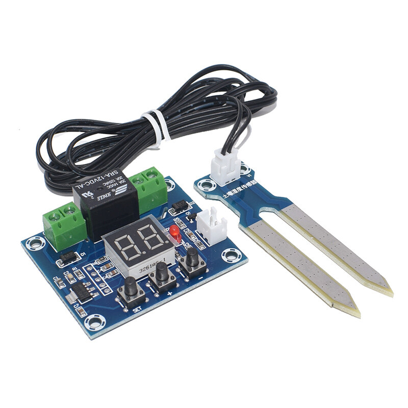XH-M214 Humidity Controller Soil Sensor Module 20-99%RH Automatic Control Irrigation Computer System Red Digital Display Module