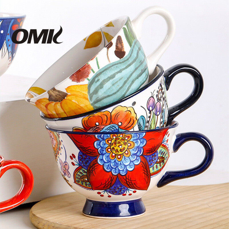 Omk Mỹ gốm 500ml cốc chén ăn sáng cà phê