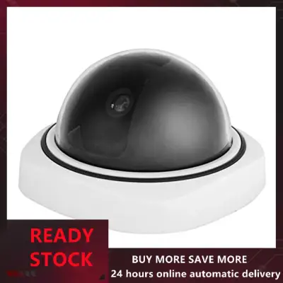 Indoor/Outdoor Dummy Surveillance Camera Home Dome Fake CCTV Security Camera with Flashing Red LED Lights