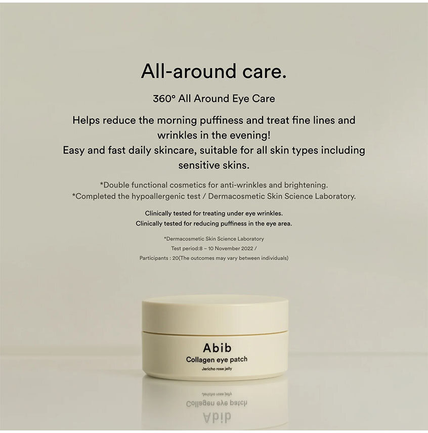 [Abib] thạch hồng Jericho miếng che mắt Collagen 90g / 60ea