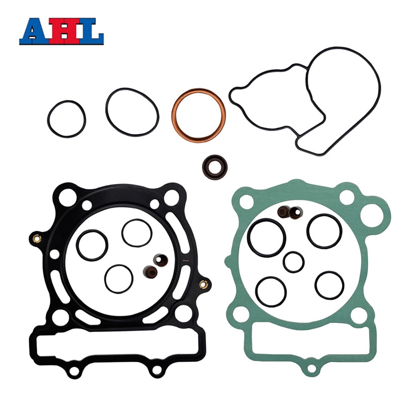 Motorcycle engine parts head cylinder gaskets kit for kawasaki kxf250 kx250f 2004 2005 2006 2007 2008 stator cover gasket