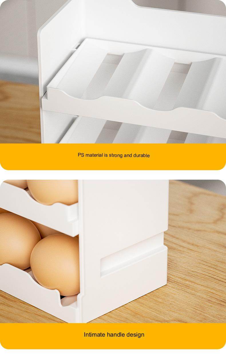 XINLANYASHE egg storage egg box egg storage refrigerator egg box 3 layer egg rack Save space, egg storage containers, 3-layer egg trays, egg shelves, refrigerators, egg holders to keep eggs fresh longer. Prevent bacteria, stackable, egg tray, egg panel, e