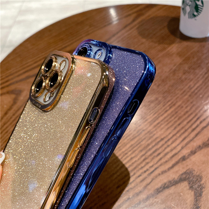 Zeallion Ốp Điện Thoại Trong Suốt Lấp Lánh Dành Cho [Apple iPhone 13 12 11 Mini Pro X XR XS Max 7 8 6 Plus SE 2020] Ốp Bảo Vệ Mềm