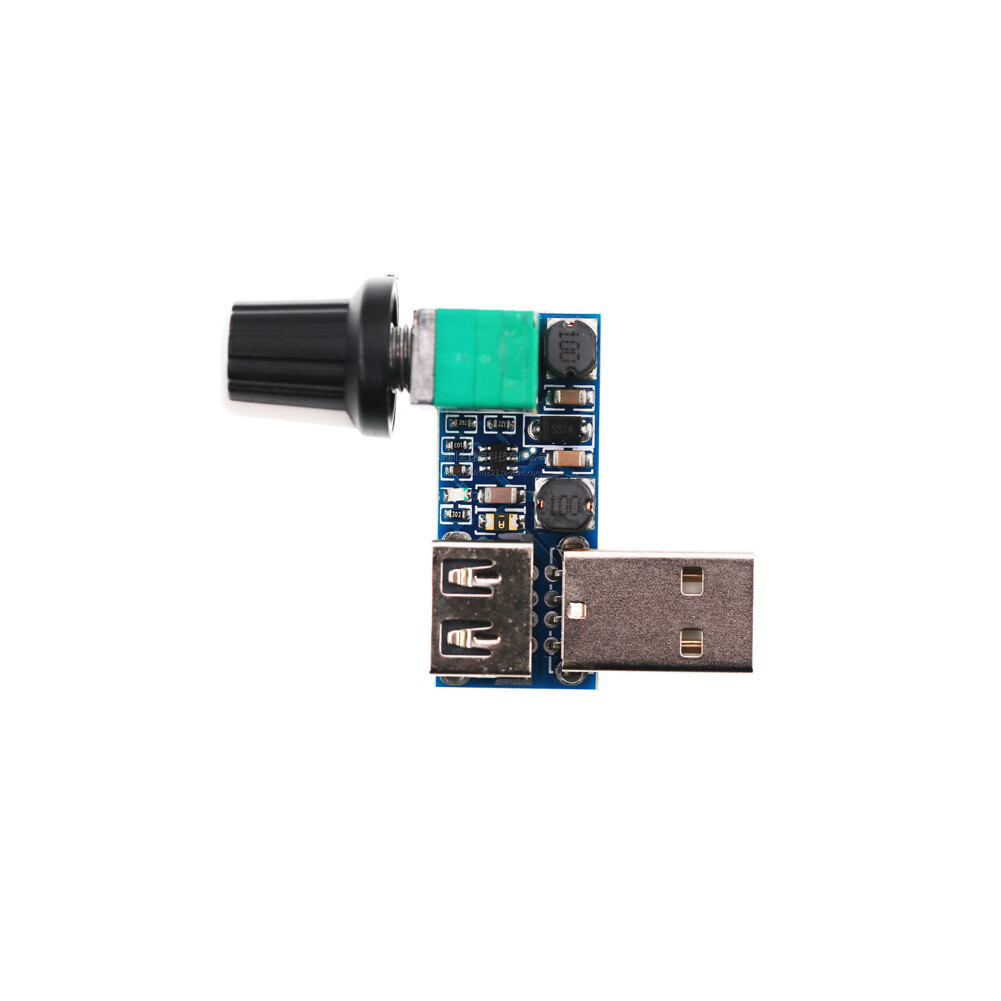 2 Chiếc Bộ Điều Khiển Tốc Độ Quạt USB DC 5V Mô Đun Điều Chỉnh Tốc Độ Vô Cấp Quạt Chiết Áp Điều Chỉnh Được Bảng Điều Khiển Tốc Độ Quạt