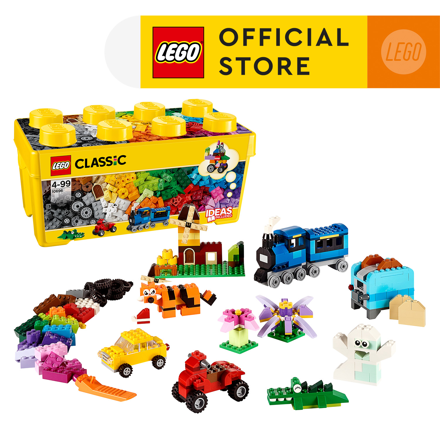LEGO Classic 10696 Medium Creative Brick Box (484 Pieces) Bricks for ...
