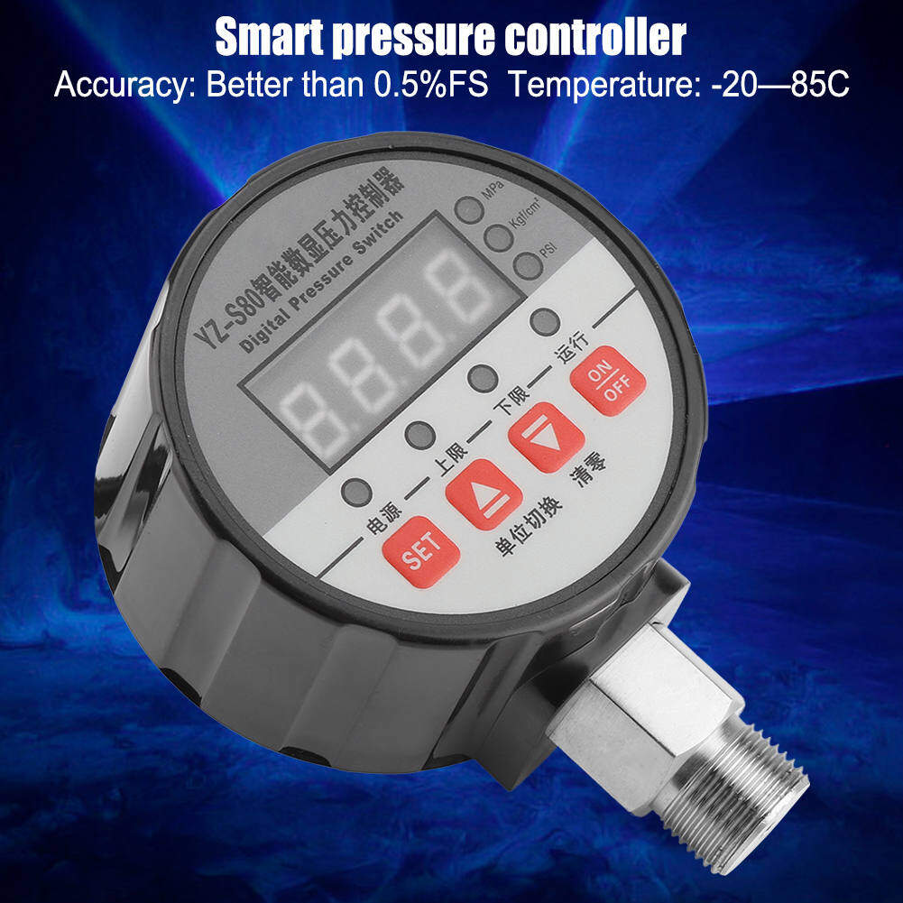 220V Digital Pressure Switch Controller 0-2Mpa 0.5%FS Accuracy Digital Pressure Controller for Water Pump Air Compressor