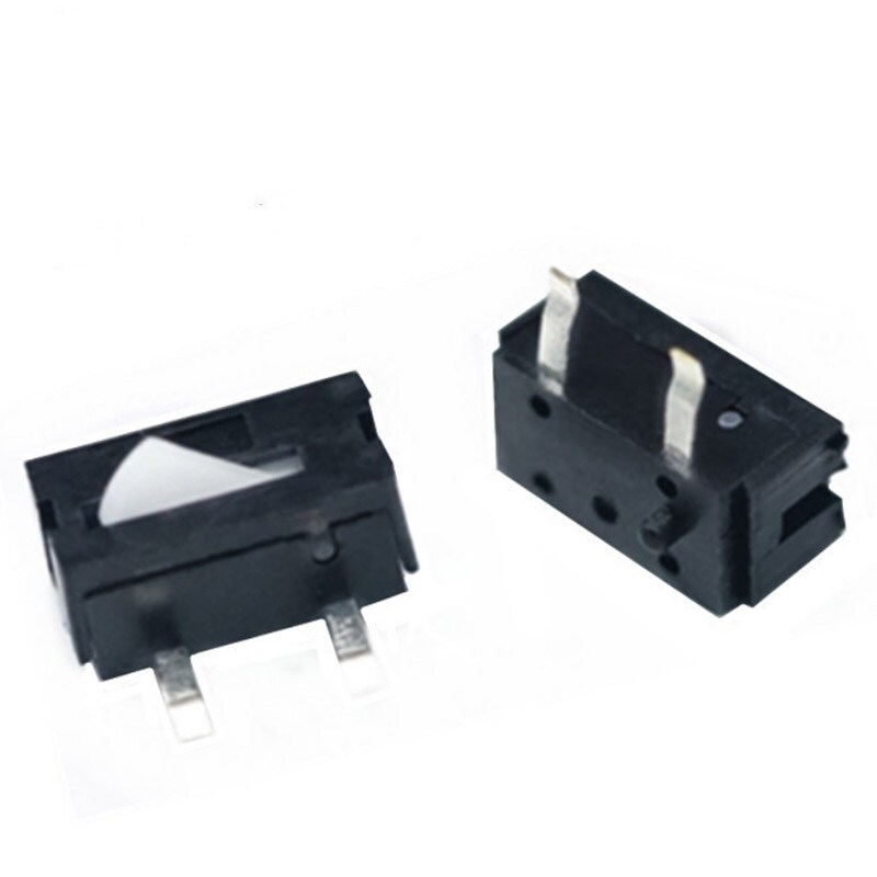 【A HOT】 10pcs/lot black small/micro switch camera switch reset detection stroke limit miniature 2-foot straight foot mini Mouse switch