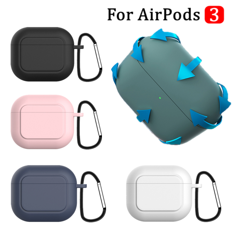 【Trail Blazers】ốp Silicon Mềm Tương Thích Với Apple Airpods 3 Hộp Sạc Vỏ Bảo Vệ Có Khóa Chống Mất Cho Airpod3 Air Pods 3
