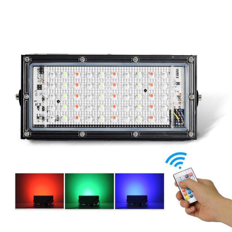 Đèn Pha LED 50W Đèn IP65 Chống Thấm Nước Siêu Mỏng Nhẹ RGB Siêu Sáng Chống Nước Để Sử Dụng Ngoài Trời