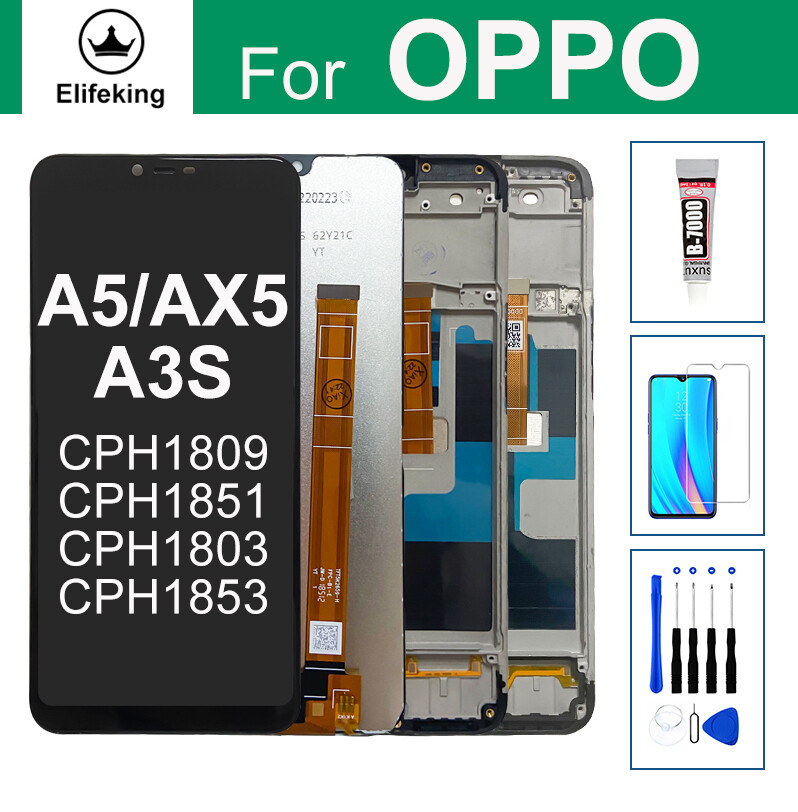 LCD ban đầu cho Oppo A5/AX5/A3S cph1803 cph1809 cph1851 pbam00 hiển thị bộ linh kiện số của màn hình cảm ứng Bộ phận thay thế