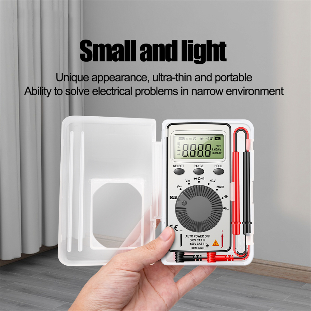 ANENG Thiết Bị Kiểm Tra Mini Đồng Hồ Vạn Năng Kỹ Thuật Số Di Động Vôn Kế Ampe Ohm Chống Cháy Có Thể Sạc Lại Tự Động Thay Đổi Phạm Vi
