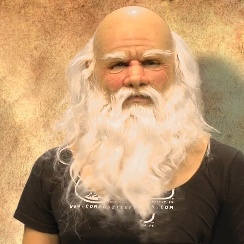 Cosplay Headgear Role-playing Tools Realistic Santa Santa Face Halloween Dress Up Santa Claus Headgear