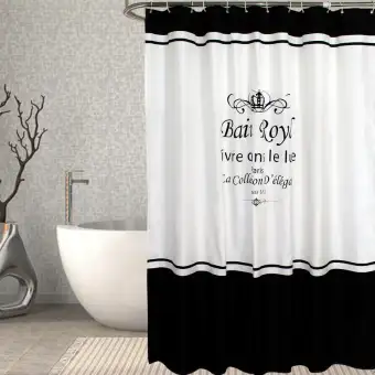 Jarlhome Jarlbc038 Black And White Style Shower Curtain Hotel