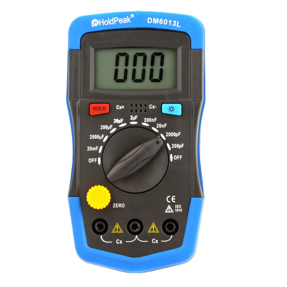 KKmoon UNI-T Máy Đo Điện Dung Cầm Tay Kỹ Thuật Số DM6013L, Tụ Điện Có Đèn Nền LCD