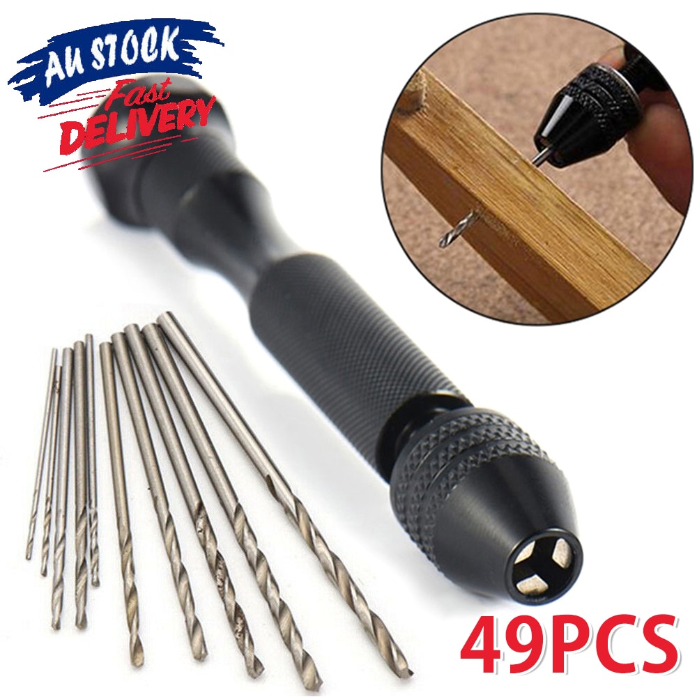 49pcs Mini Aluminum Hand Drill With 