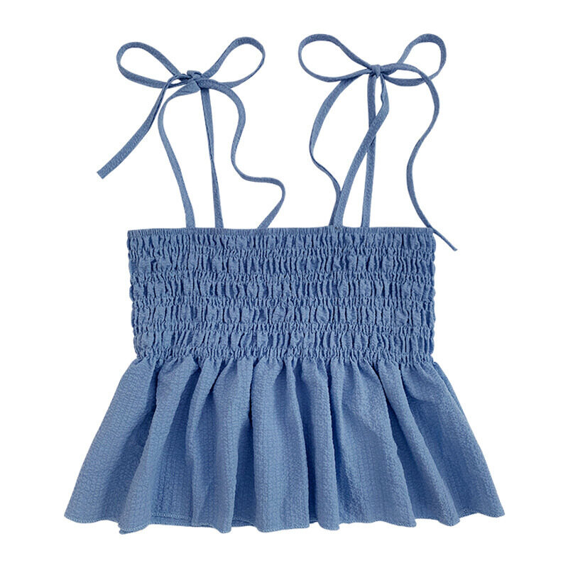 French Seaside Small Strap Tank Top Women's Inner Wear Top