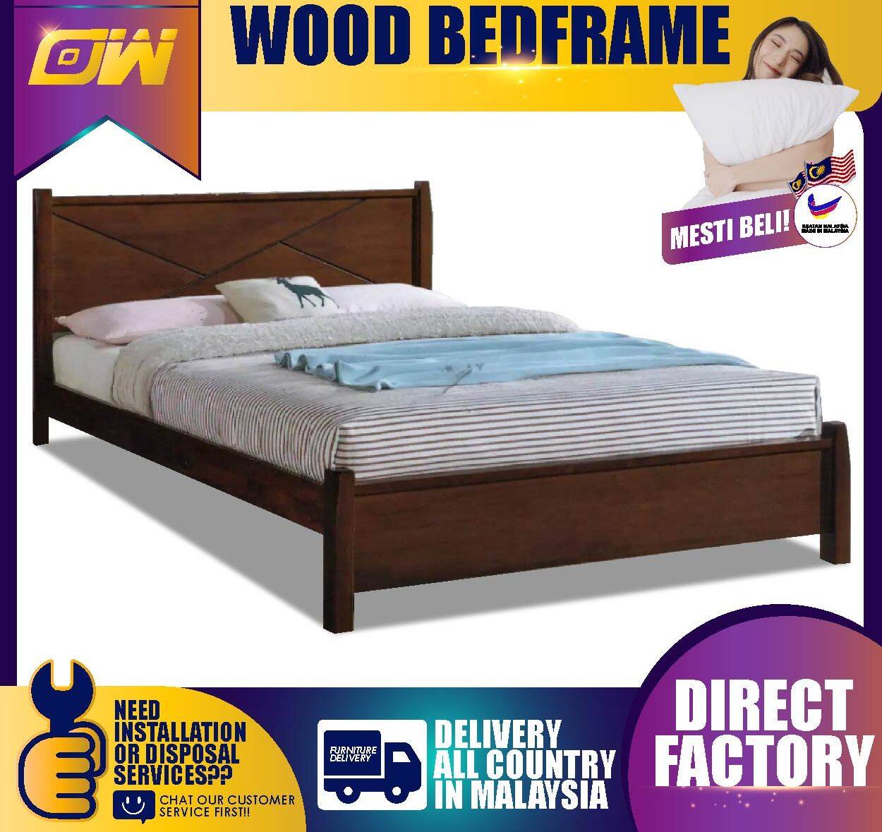 Db55515 Queen King Size Walnut Fully Solid Wood Bed Frame Wooden Bedframe Wooden Bed Bed Db55515 Queen King Size Walnut Fully Solid Wood Bed Frame Wooden Bedframe Wooden Bed Bed