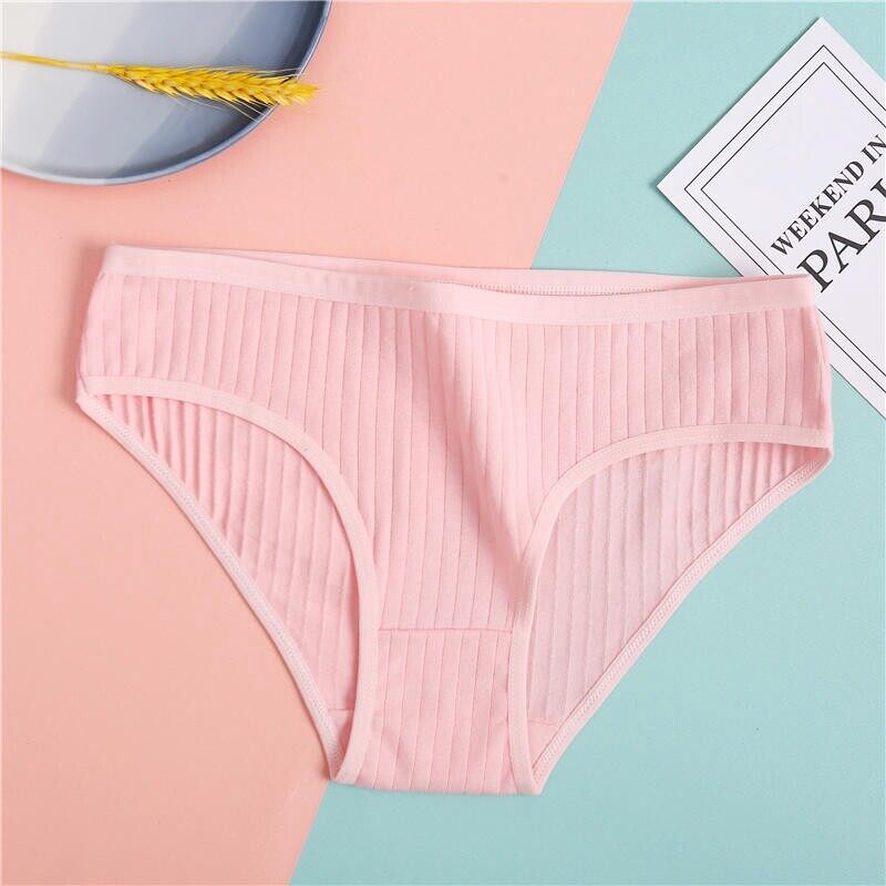 Finetoo lady girls Cotton Panty Women's Solid Color Khaki Underwear Panty for Women