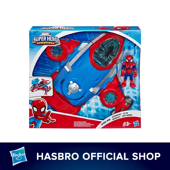 playskool super hero adventures spider man jetquarters