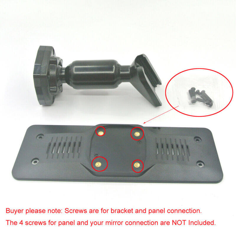 Interior Rear View Mirror Back Plate Panel + Bracket For Cars DVR Instead Strap