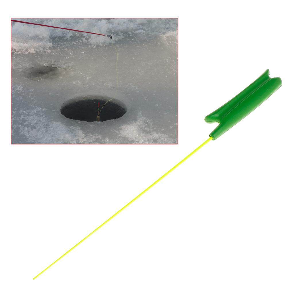 43cm Fishing Rod Ice Fishing Green Handle Portable Outdoor Steel Tackle Telescopic Accessories Casting Spinning