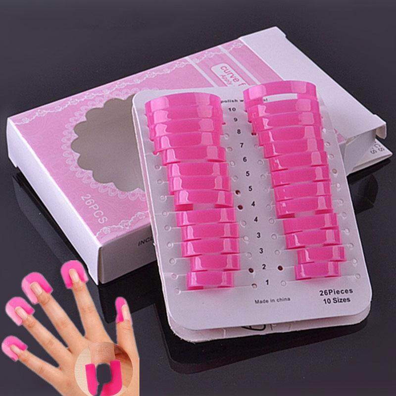 26 Pcs Cat Kuku Akrilik Penyumbat Perendam Klip Penghilang Cat Gel UV Pembersih Pelapis Alat