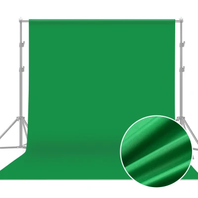 [Ready Stock]1.8 * 2.7m / 6 * 9ft Professional Green Screen Backdrop Studio Photography Background Washable Durable Cotton Fabric Seamless One-Piece Design for Portrait Product Shooting
