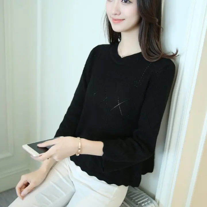 low neck sweater