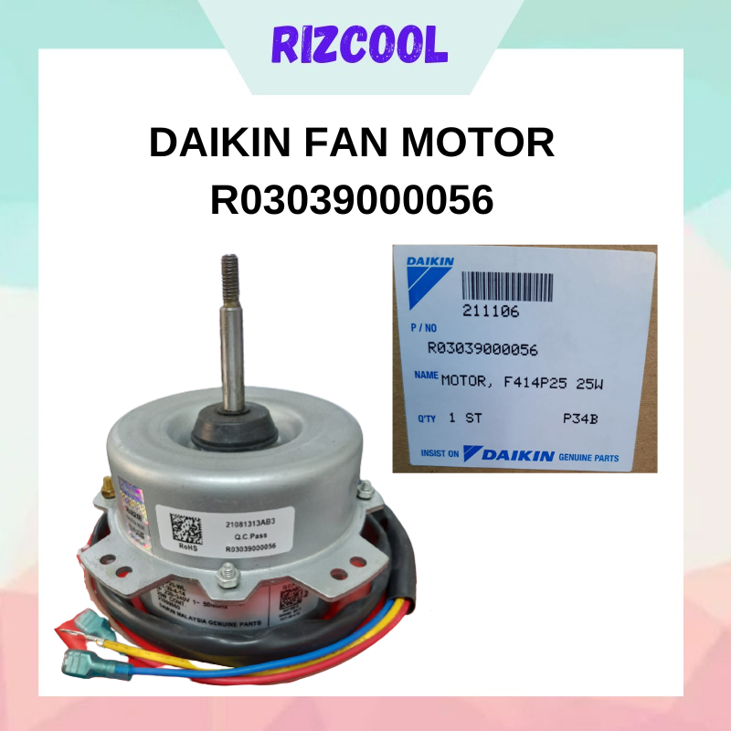 Original Daikin Fan Motor F414P25 25W R03039000056 Lazada