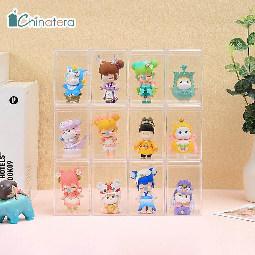 Chinatera 1pc Clear Acrylic Showcase Dustproof Model Toy Display Case Garage Kit Figures Collectible Storage Box Organizer