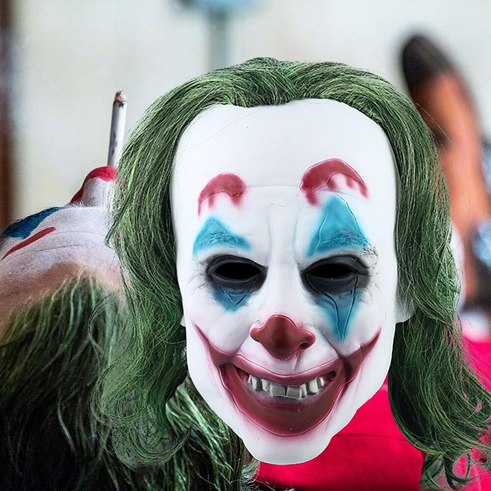 19 Joker Origin Movie Horror Scary Clown With Green Wig Joaquin Phoenix Arthur Fleck Latex Props Halloween Cosplay Lazada Ph