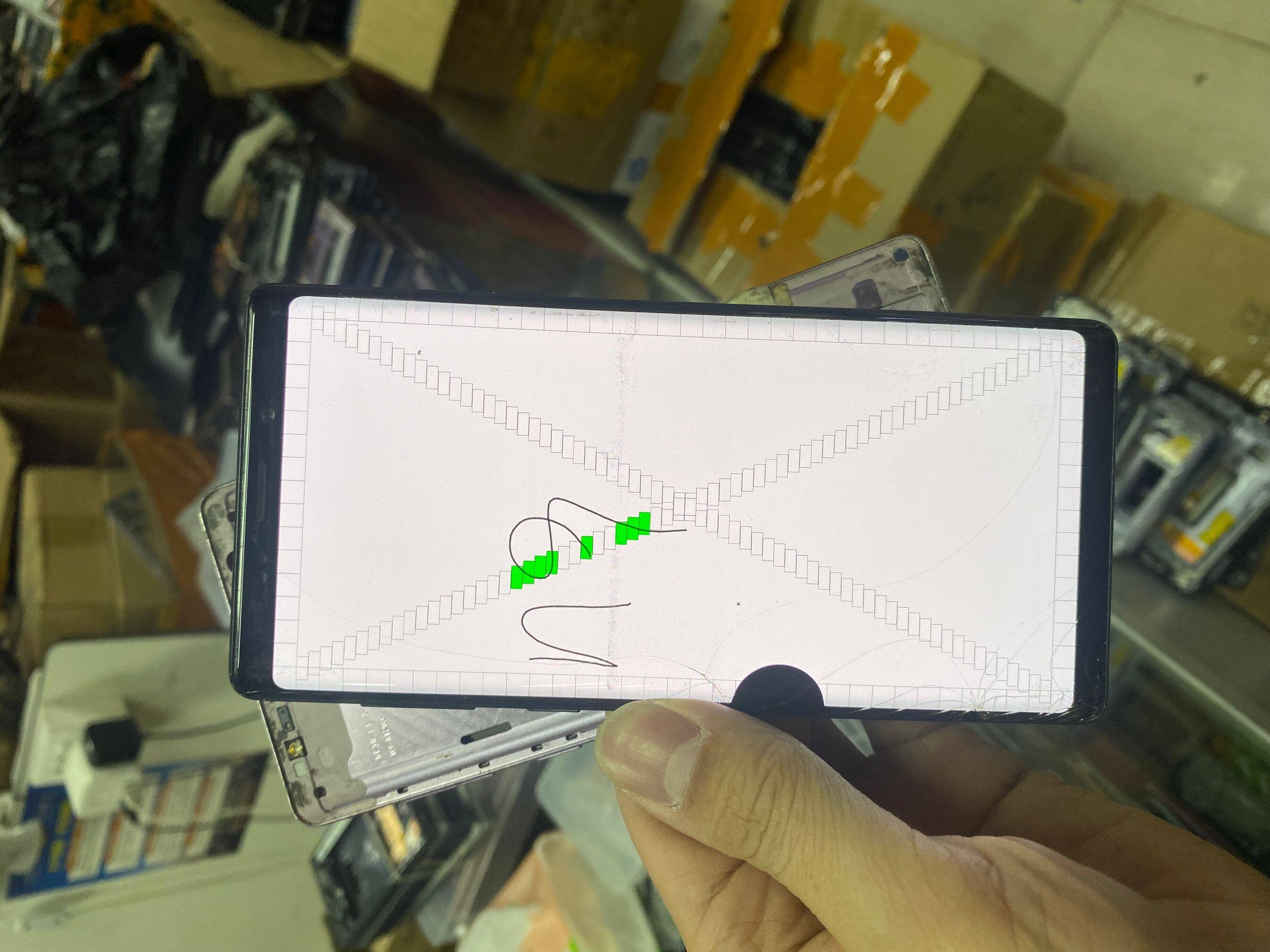 Bluesky original crack broken lcd replacement for samsung galaxy note 9 lcd note9 n960d n960f n960 n9600 lcd display touch screen frame