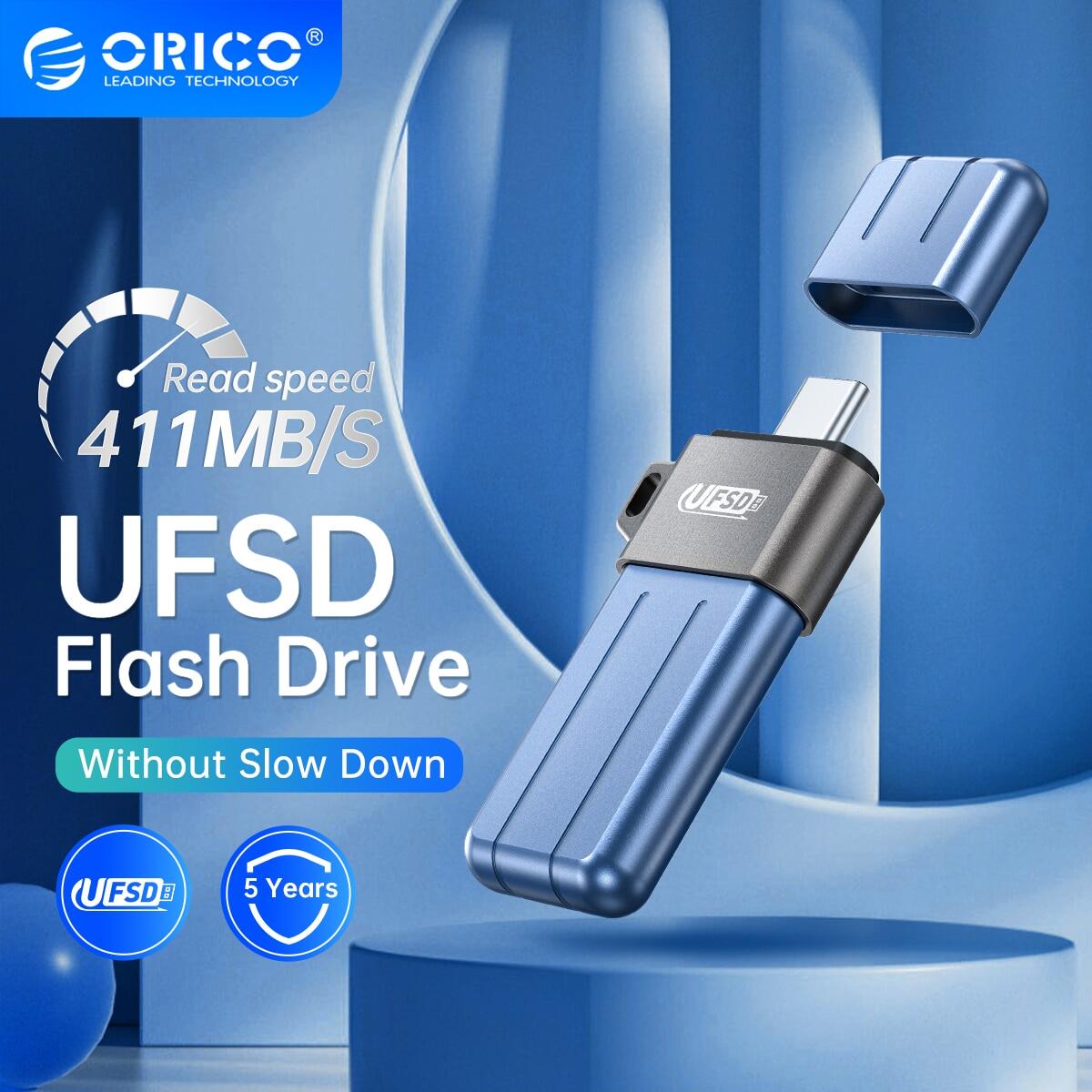 Orico ufsd all metal 512gb usb flash drive 411mb/s pen drives 256gb 128gb 64gb usb stick type c pendrives memory stick u disk
