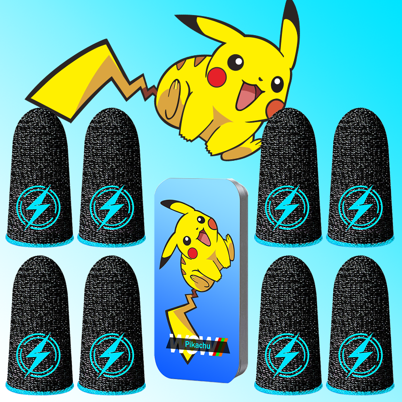 BlueWow Finger Sleeve For Gaming ,Fingersleeves For Gaming,Gaming Finger Sleeve for Free Fire,Finger Gloves For Gaming,Thumb Gloves For Gaming,Finger Sleeves High Quality