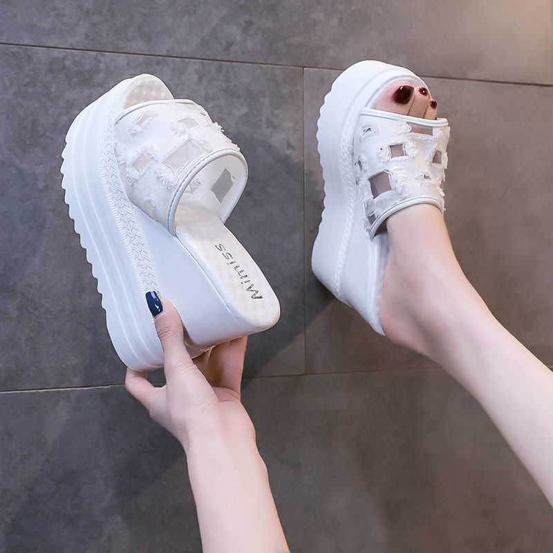 SLURP SHOP Dép đế xuồng dép đế xuồng sandal đế xuồng dép xuồng dép xinh cho nữ dép cao đế xuồng nhẹ dép đế xuồng cao 5 phân giày đế xuồng 7 phân dép xuồng nữ giày lười nữ hàn quốc dep đe xuong nữ cao 032805