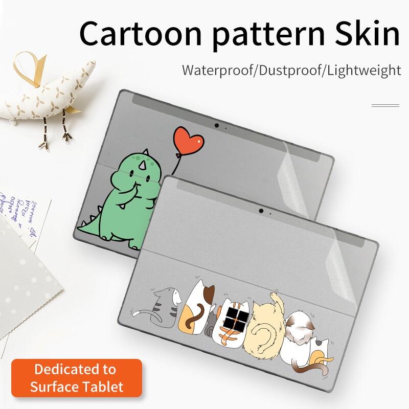 Cartoon pattern vinyl Sticker for Microsoft Surface Pro 7/6/5/4/3/8/9  Surface pro X GO 2 Back Cover Body Decal Skin Protector