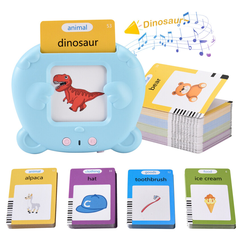 Talking Flash Cards Early Educational Toys For 2 3 4 5 6 Year Old Baby Boys Girls, Preschool Learning Reading Machine With 224 Words, Montessori Interactive Gift For Kids Toddlers