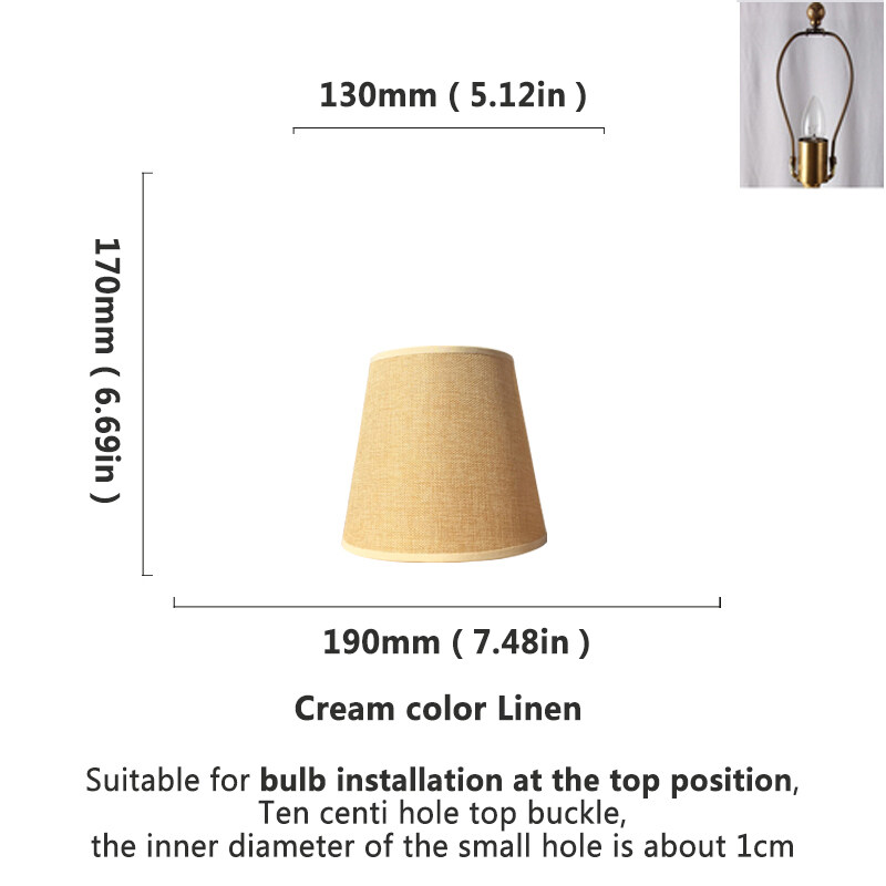 Table Lamp lampshade Accessories E27 Linen Bedside Lamp Wall Lamp Floor
