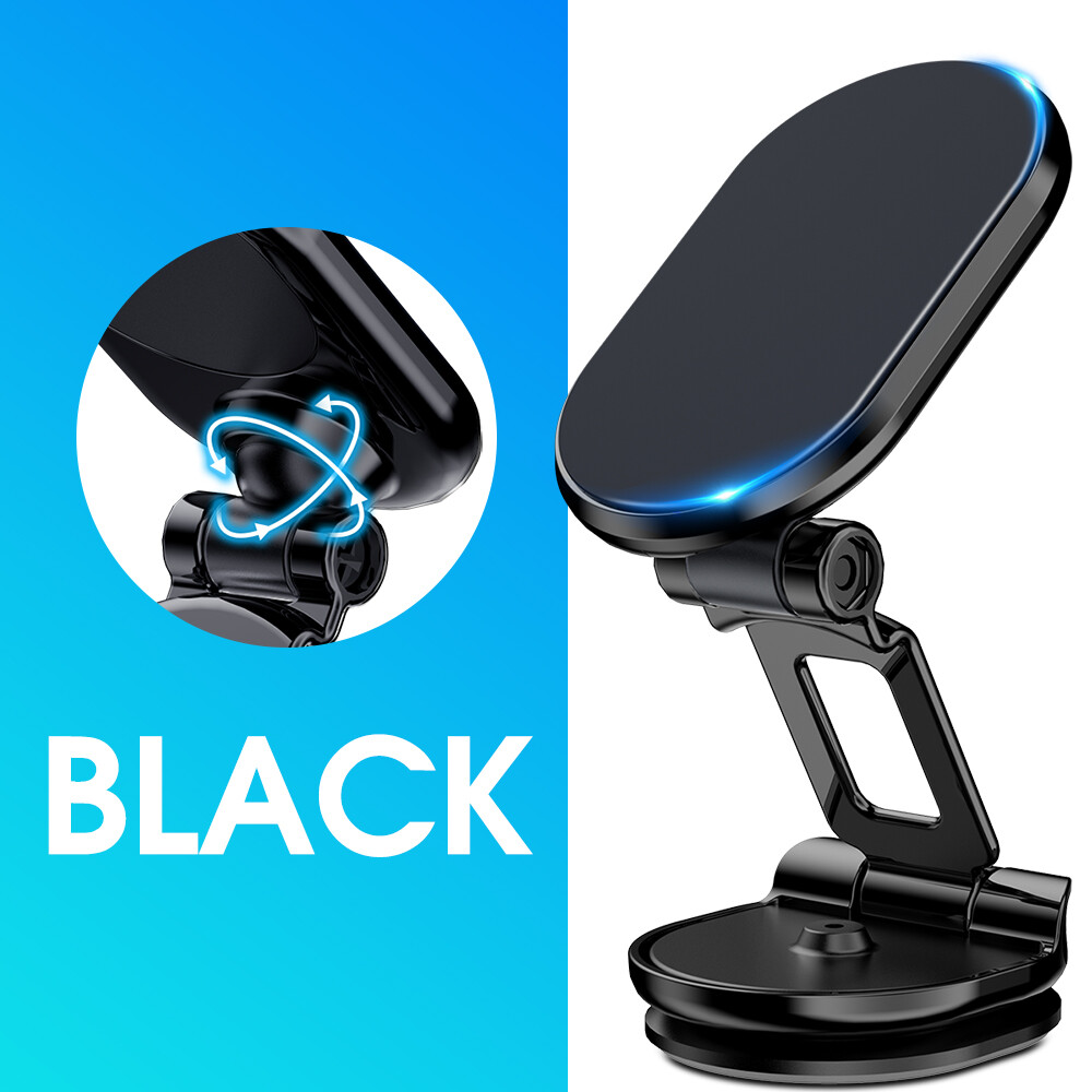 FONKEN Strong Magnetic Folding Holder Car Phone Holder Mount 360° Rotation Adjustable Height Navigation Frame Mobile Phone Support