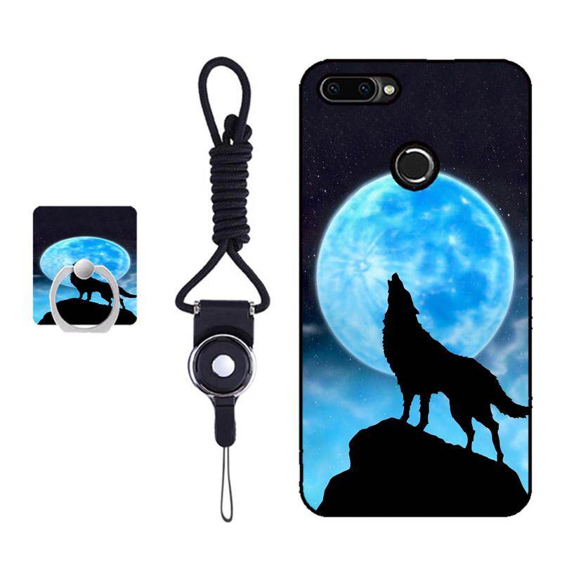 For Lenovo K5 Play Silica Gel Soft Phone Case With Ring And String