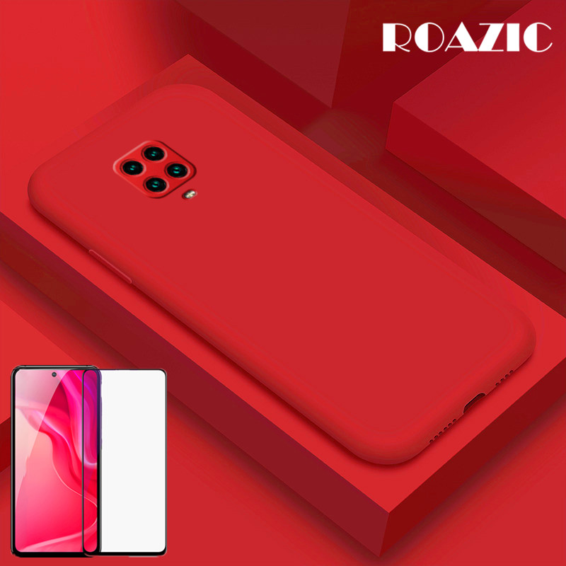Roazic for xiaomi redmi note 9s note 9 pro note 9 pro max case soft liquid silicone phone casing shockproof luxury cover
