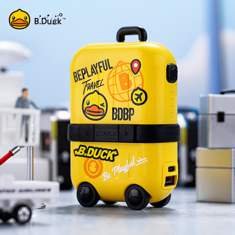 B.Duck Túi Sạc Vịt Nhỏ Màu Vàng Bộ Nguồn Di Động Sáng Tạo 10000 Mah Thông