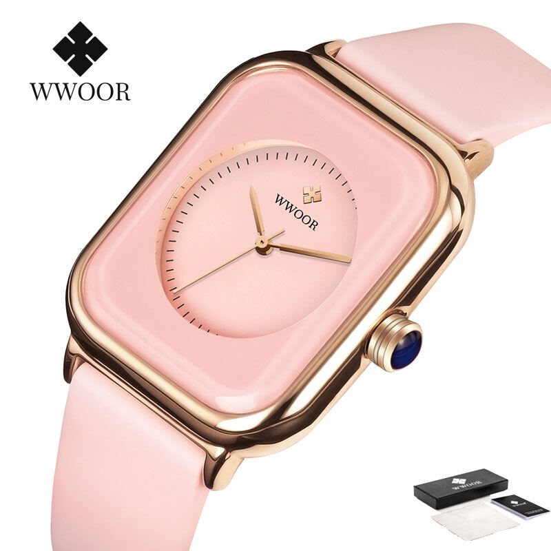 WWOOR Ladies Watch [ready stock original Factory direct sales] Fashion Simplicity Casual Quartz Water Proof Silicone Strap Watch For Women-8873GJ