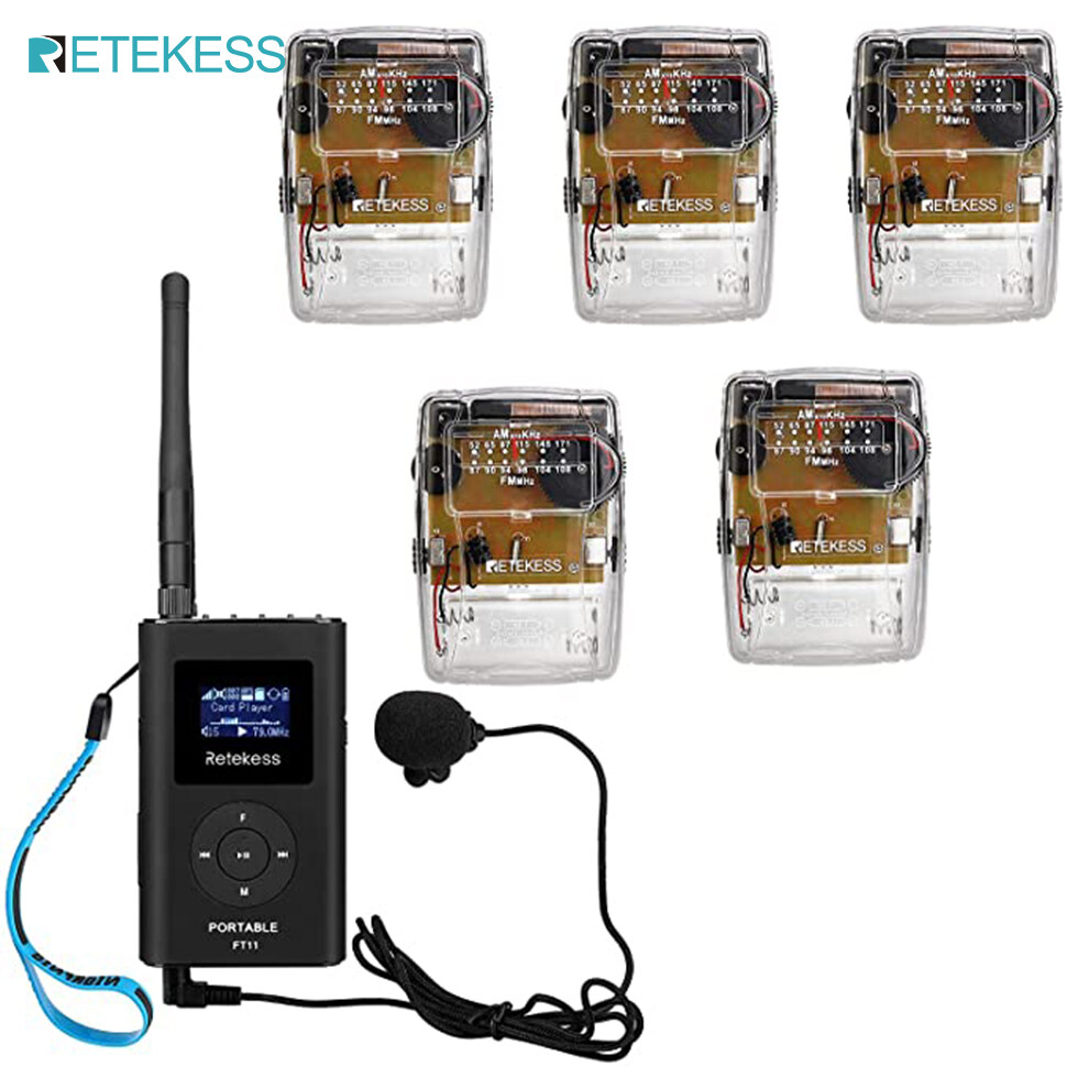 RETEKESS FT11 Portable FM Transmitter Low Power Radio Support TF, AUX