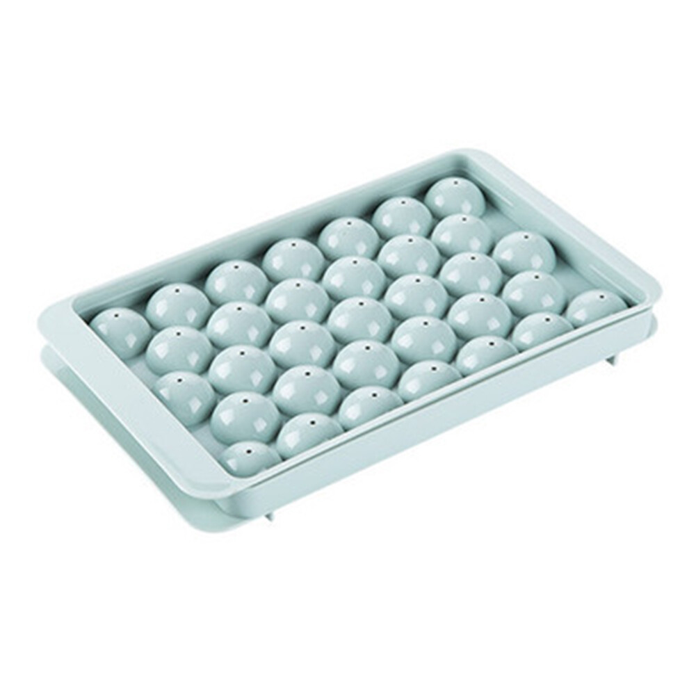 LF 【Sẵn Sàng】 Khay Đá Tự Làm Khuôn Đá Viên Tròn/Hình Nón Khay Đá, 33/18 Khối PP Ice Cube Khuôn Có Nắp 33 viên