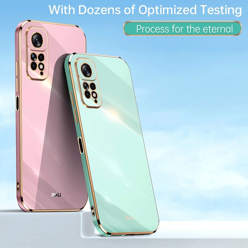 Xiaomi Redmi Note 11 Case Shockproof Soft Silicone Electroplating Back Cover Case Redmi Note11 Phone Casing